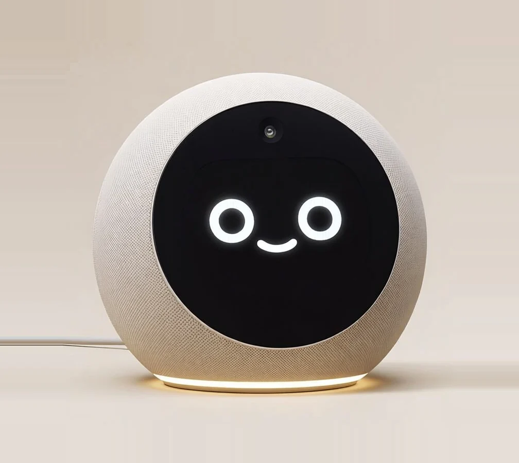 Margo awake with softly illuminated eyes